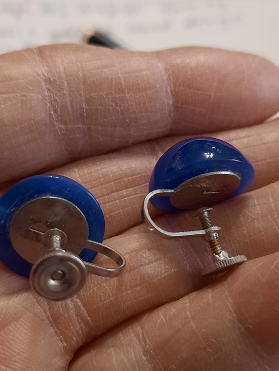 Classic Blue Round Cabochon Ring - Women Jewelry Vintage - Picture 8 of 12